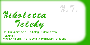 nikoletta teleky business card